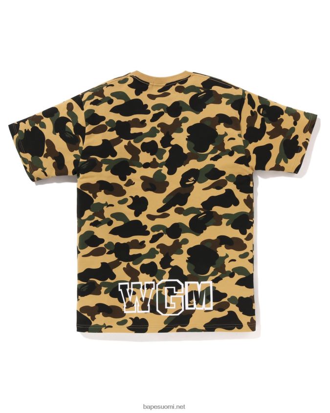 keltainen miehet A Bathing Ape 1. camo shark tee 8HT2D8241