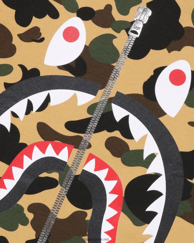keltainen miehet A Bathing Ape 1. camo shark tee 8HT2D8241