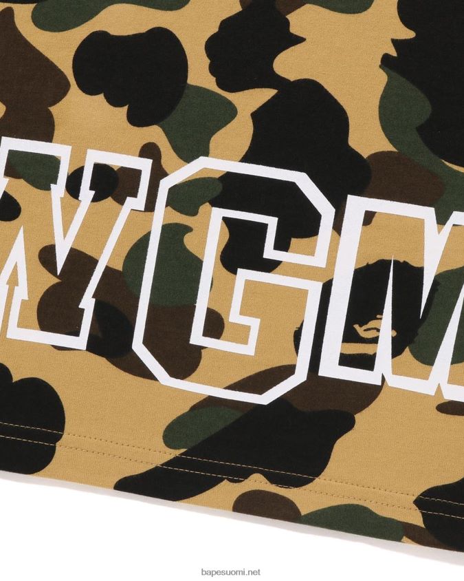 keltainen miehet A Bathing Ape 1. camo shark tee 8HT2D8241