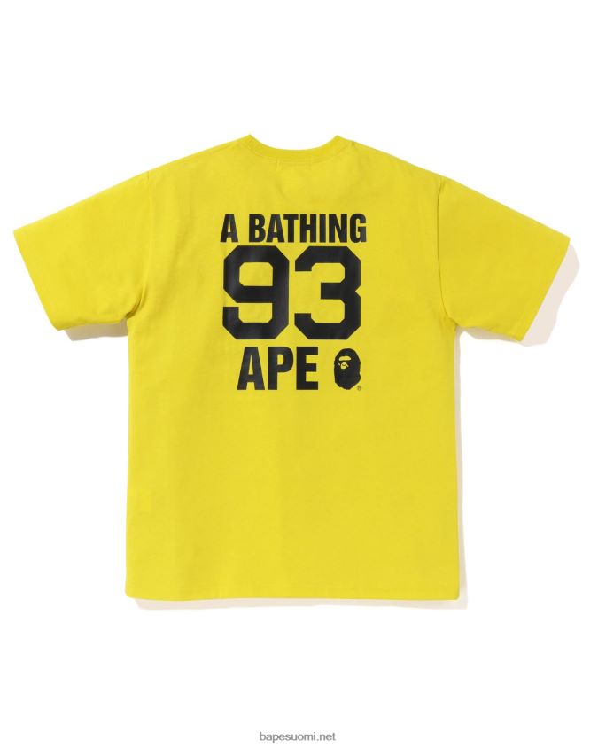 keltainen miehet A Bathing Ape logo T-paita 8HT2D88