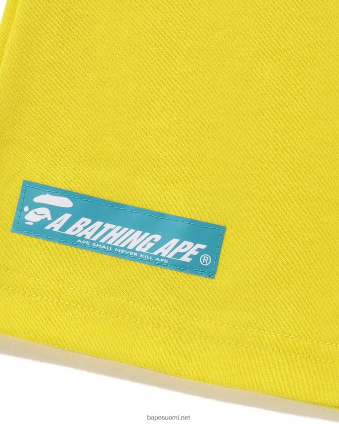 keltainen miehet A Bathing Ape logo T-paita 8HT2D88