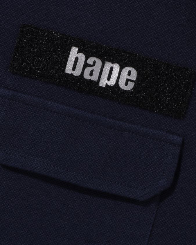 laivastonsininen miehet A Bathing Ape rento istuvuus poolo 8HT2D8142