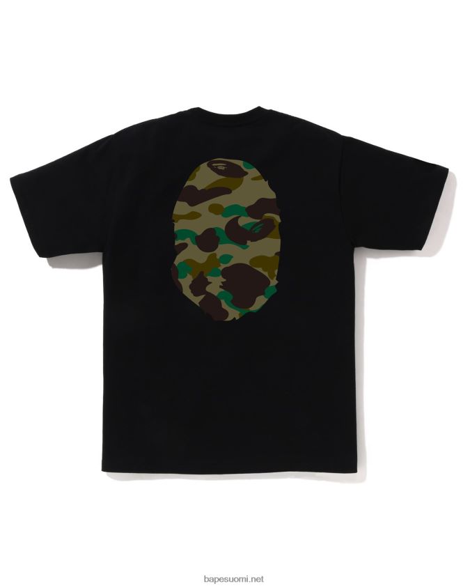 musta miehet A Bathing Ape 1. camo big head t-paita 8HT2D81