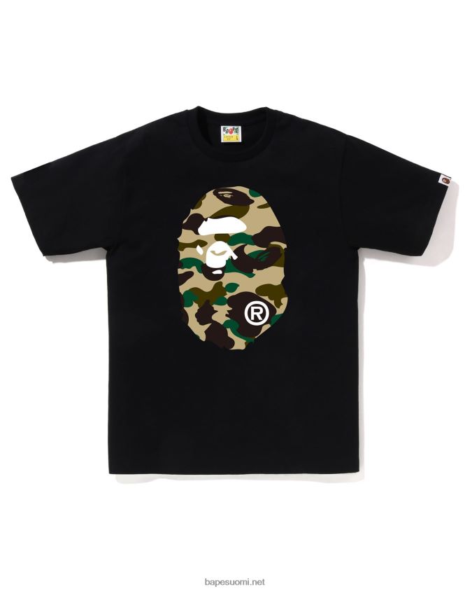 musta miehet A Bathing Ape 1. camo big head t-paita 8HT2D82