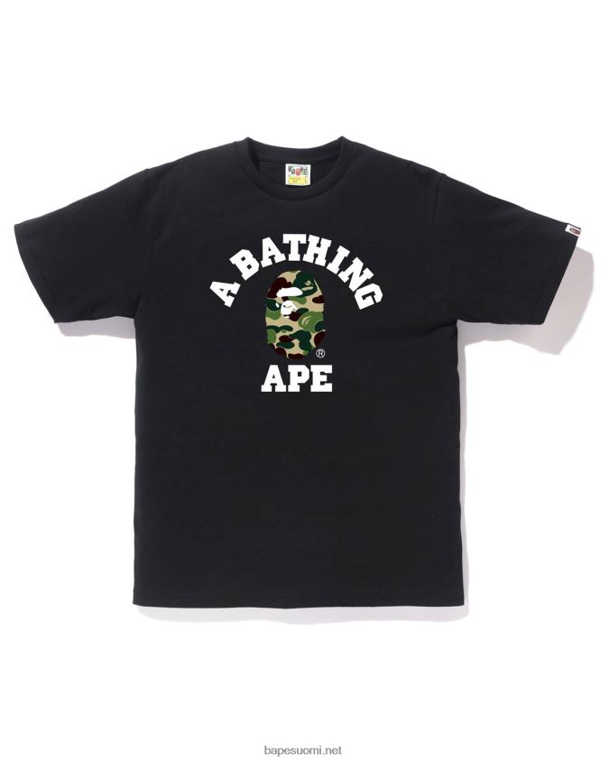 musta miehet A Bathing Ape abc camo college tee 8HT2D8209