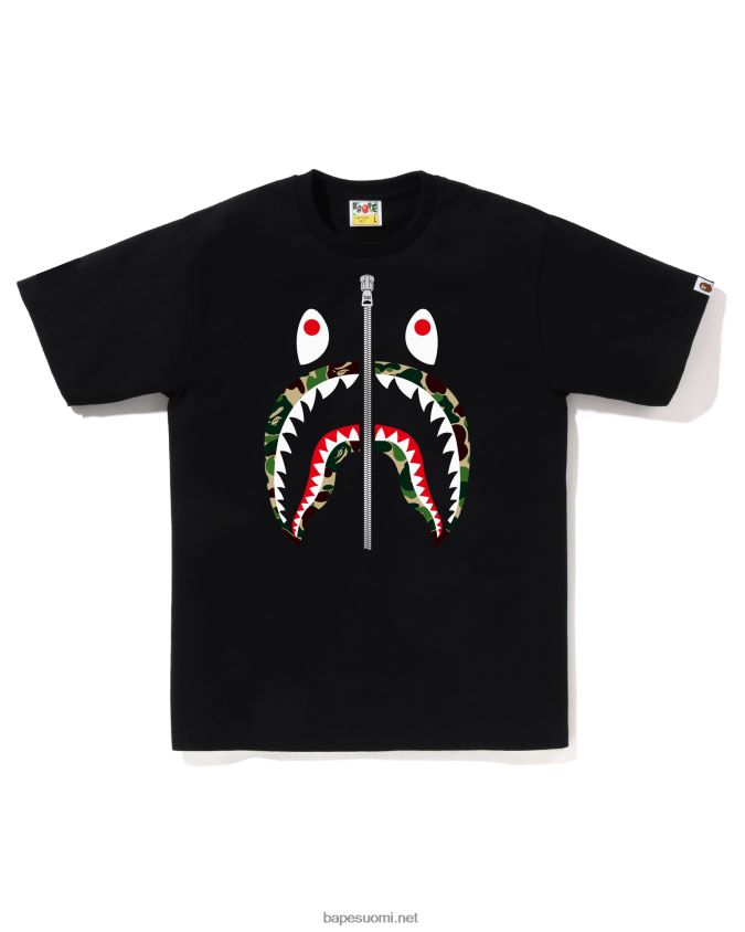 musta miehet A Bathing Ape abc camo shark tee 8HT2D891
