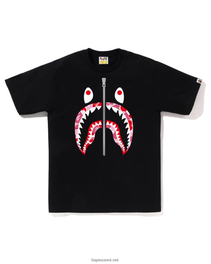 musta miehet A Bathing Ape abc camo shark tee 8HT2D892