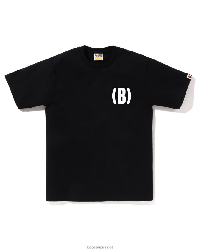 musta miehet A Bathing Ape b yhden pisteen t-paita 8HT2D8130