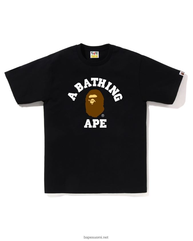musta miehet A Bathing Ape college tee 8HT2D8244