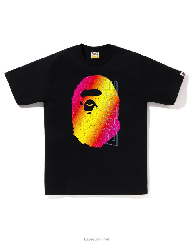 musta miehet A Bathing Ape elektro neon paita 8HT2D811
