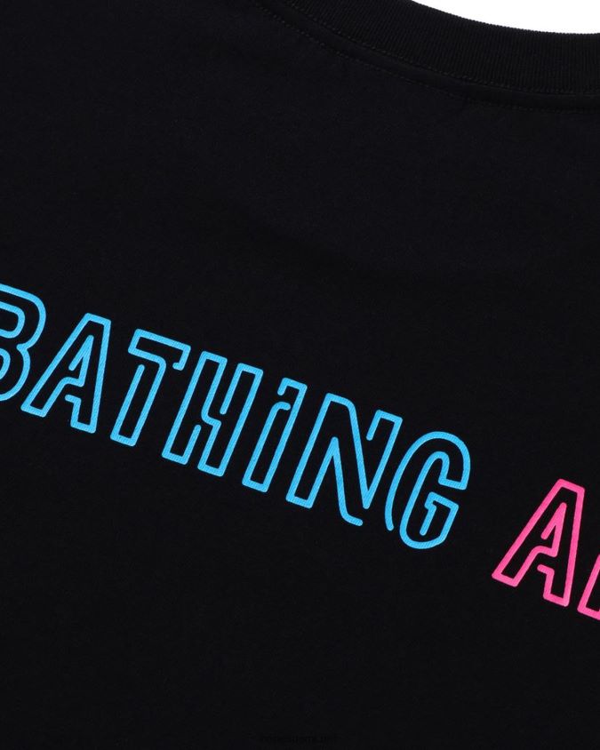 musta miehet A Bathing Ape halloween neon meksikolainen kallo t-paita 8HT2D8378