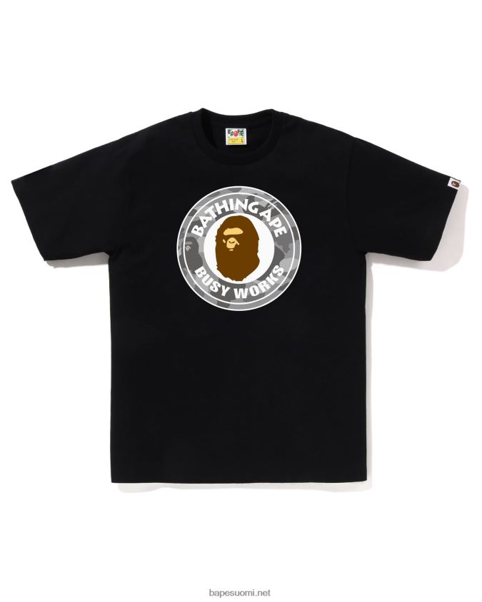 musta miehet A Bathing Ape hunajakenno camo busy works t-paita 8HT2D865