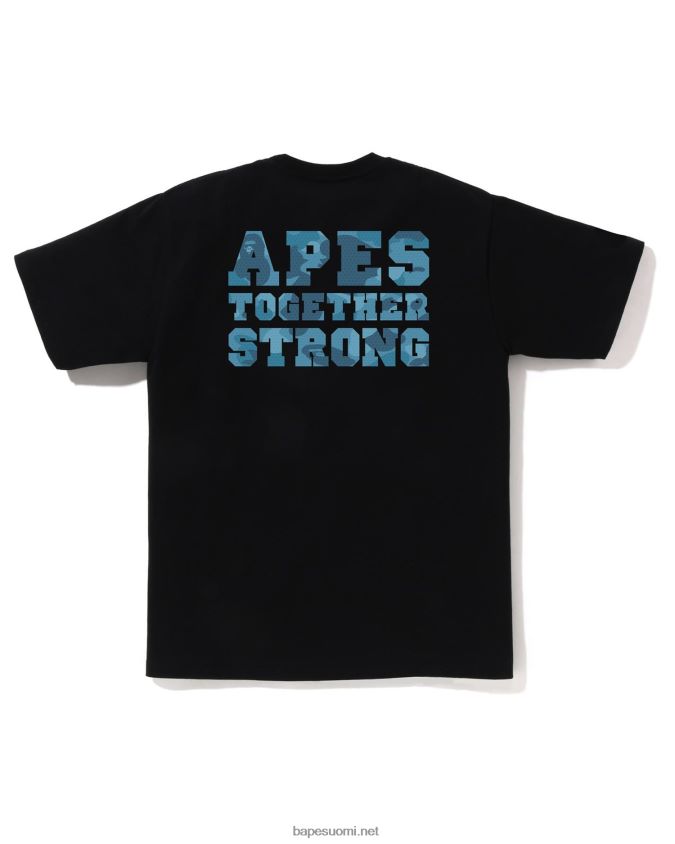 musta miehet A Bathing Ape hunajakenno camo college ats tee 8HT2D8264