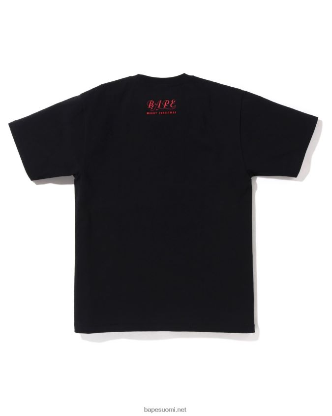musta miehet A Bathing Ape joulu kiireinen työpaidan kanssa 8HT2D8138