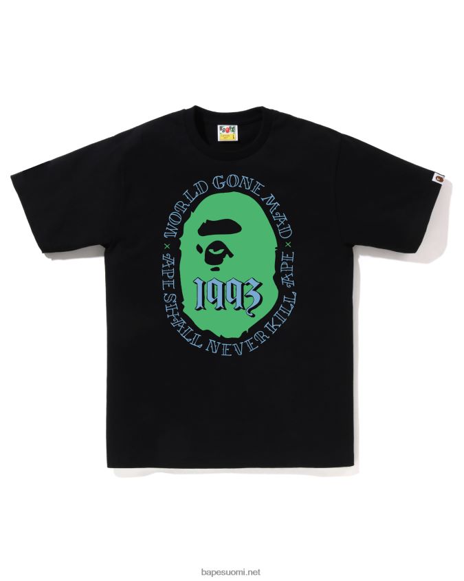 musta miehet A Bathing Ape pää 1993 tee 8HT2D851