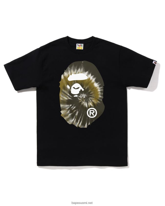 musta miehet A Bathing Ape solmittava iso pää T-paita 8HT2D8381