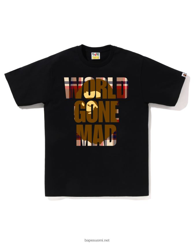 musta miehet A Bathing Ape tarkista wgm pään päällekkäisyys tee 8HT2D8136