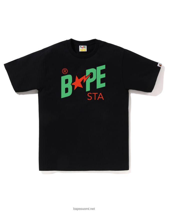 musta miehet A Bathing Ape värit logo T-paita 8HT2D840