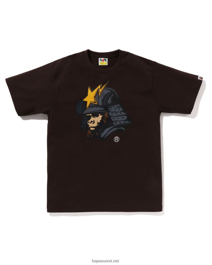 ruskea miehet A Bathing Ape yleinen kabuto tee 8HT2D8123