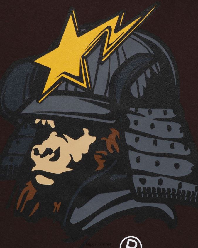 ruskea miehet A Bathing Ape yleinen kabuto tee 8HT2D8123