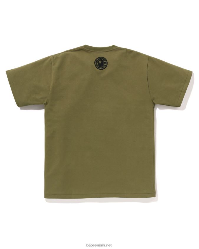 sammaleen vihreä miehet A Bathing Ape yleinen kabuto tee 8HT2D8124