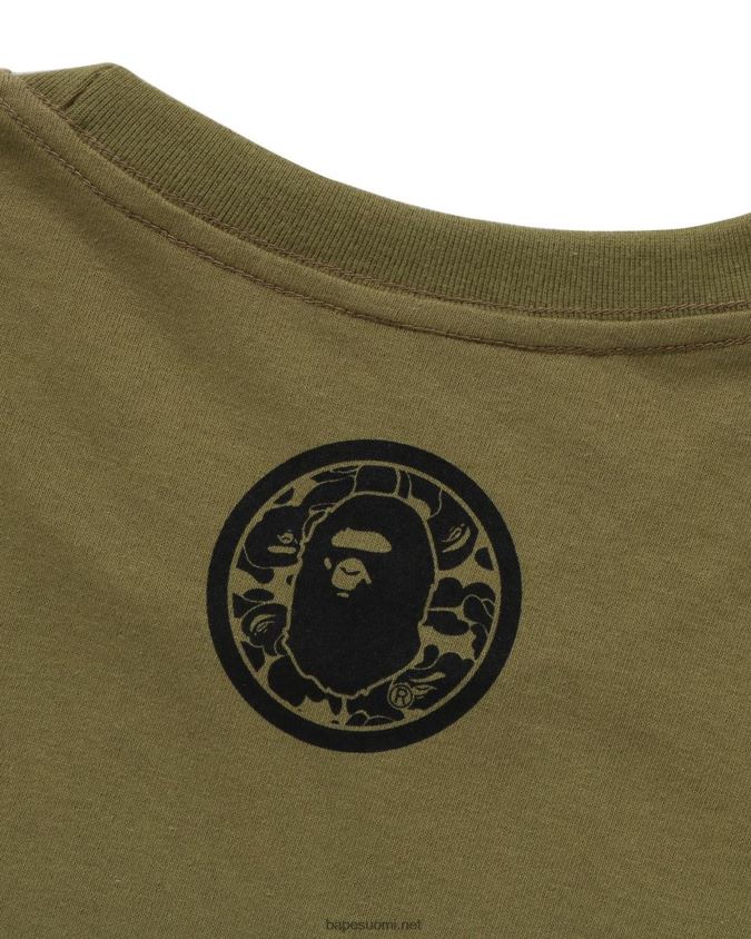 sammaleen vihreä miehet A Bathing Ape yleinen kabuto tee 8HT2D8124