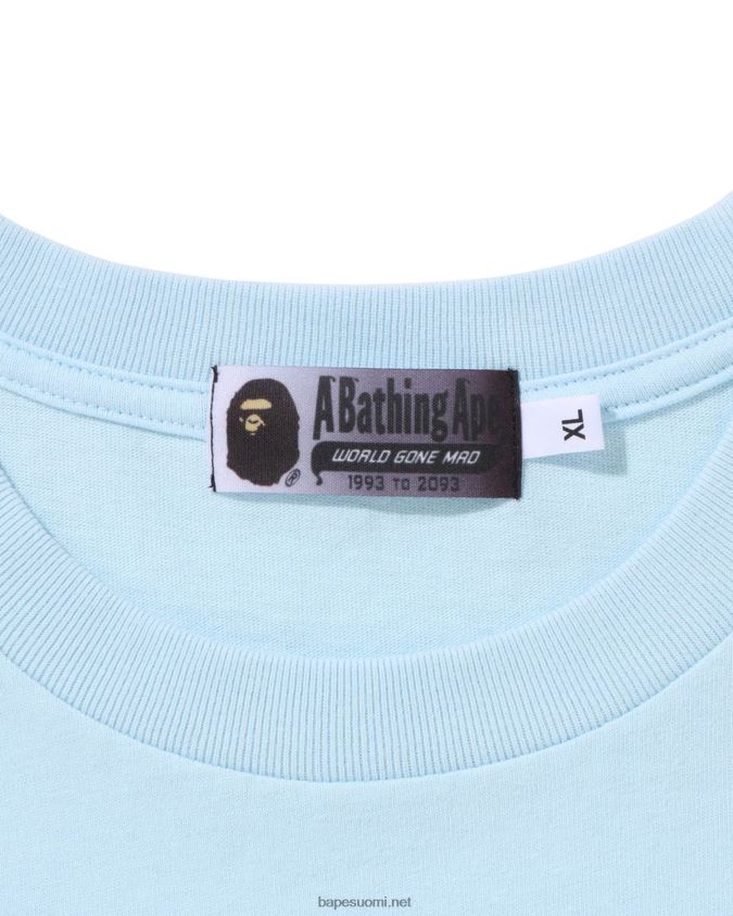 sininen miehet A Bathing Ape college gradation relaxed fit t-paita 8HT2D8175