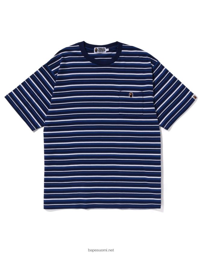 sininen miehet A Bathing Ape vanne yhden pisteen rennon istuvuuden t-paita 8HT2D8119