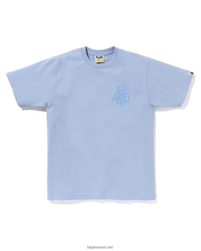 taivaansininen miehet A Bathing Ape pigmenttilogollinen paita 8HT2D8157