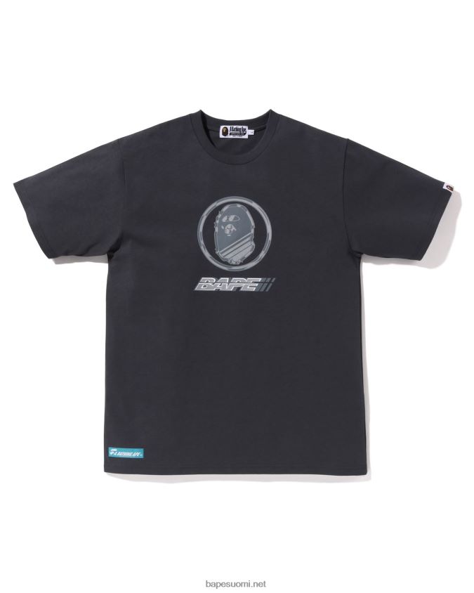 tummanharmaa miehet A Bathing Ape logo T-paita 8HT2D87