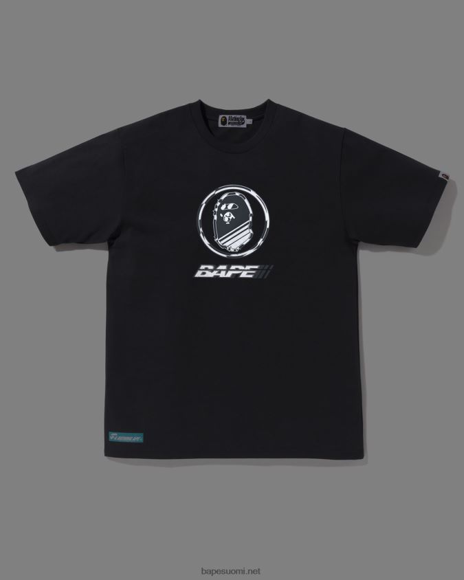 tummanharmaa miehet A Bathing Ape logo T-paita 8HT2D87