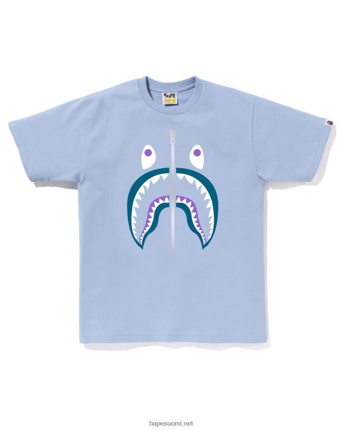 vaaleansininen miehet A Bathing Ape värit hain tee 8HT2D827