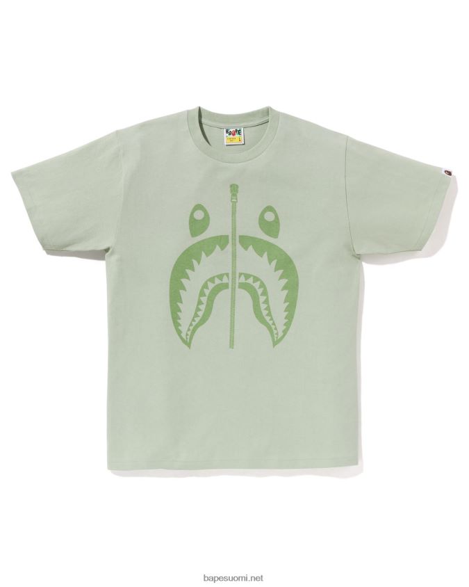 vaaleanvihreä miehet A Bathing Ape pigmenttihain tee 8HT2D8281