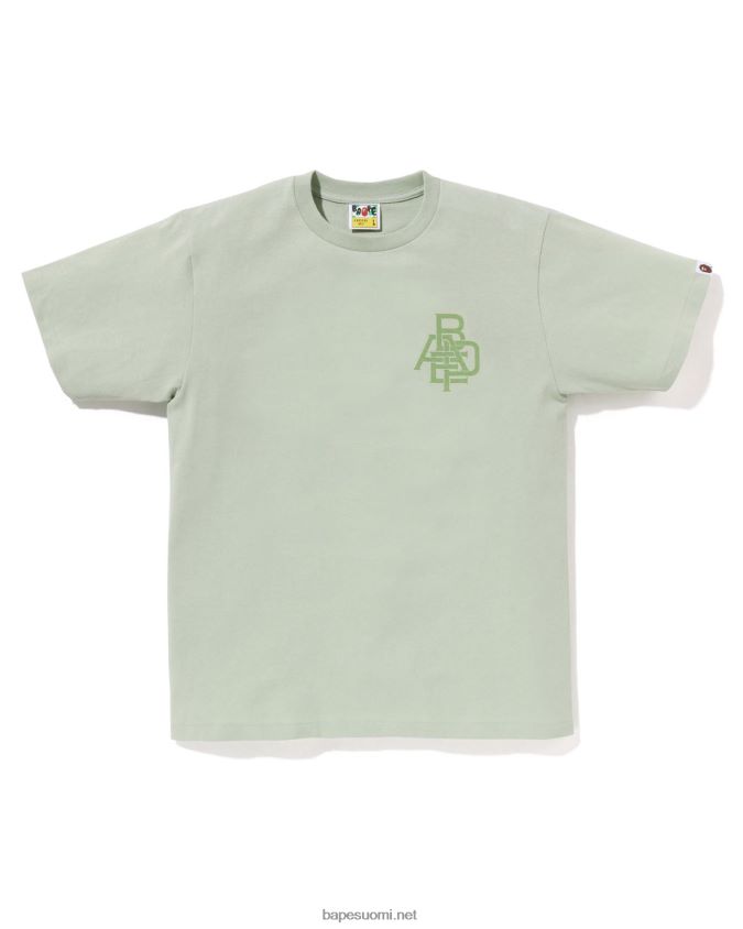 vaaleanvihreä miehet A Bathing Ape pigmenttilogollinen paita 8HT2D8158