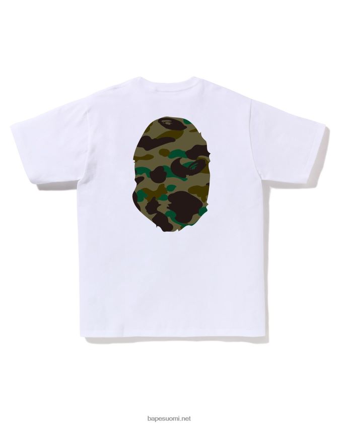 valkoinen miehet A Bathing Ape 1. camo big head t-paita 8HT2D83