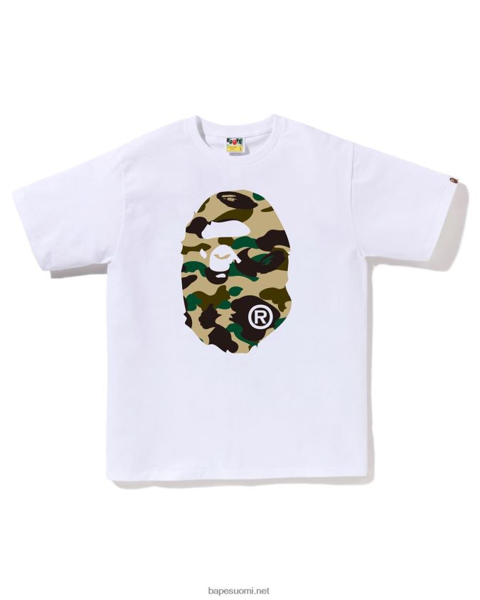 valkoinen miehet A Bathing Ape 1. camo big head t-paita 8HT2D84