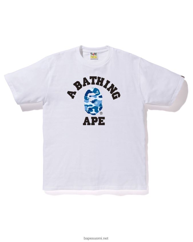 valkoinen miehet A Bathing Ape abc camo college tee 8HT2D8211