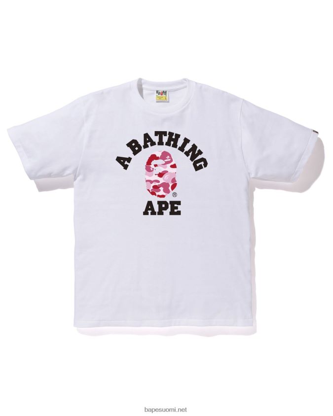 valkoinen miehet A Bathing Ape abc camo college tee 8HT2D8213