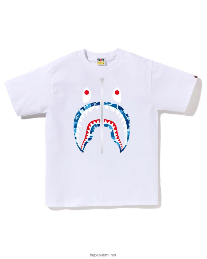 valkoinen miehet A Bathing Ape abc camo shark tee 8HT2D893