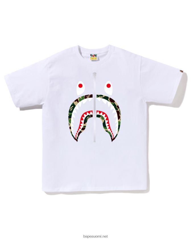 valkoinen miehet A Bathing Ape abc camo shark tee 8HT2D894