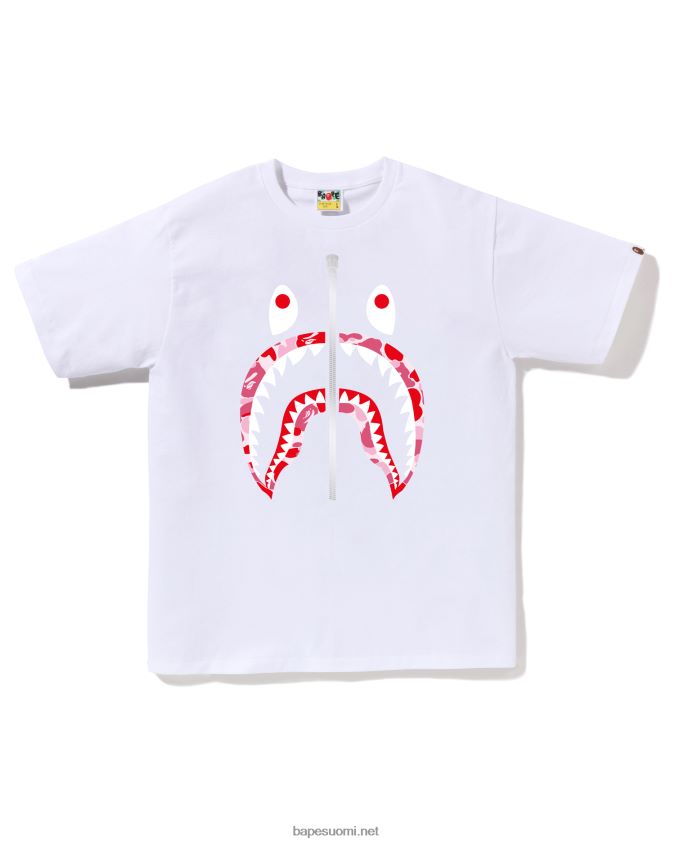 valkoinen miehet A Bathing Ape abc camo shark tee 8HT2D895