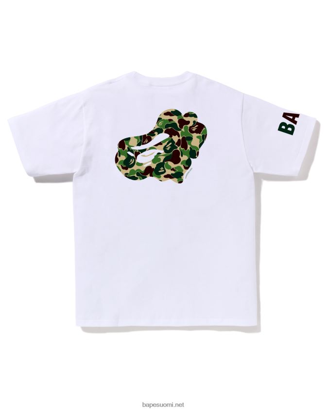 valkoinen miehet A Bathing Ape abc camo tee 8HT2D878