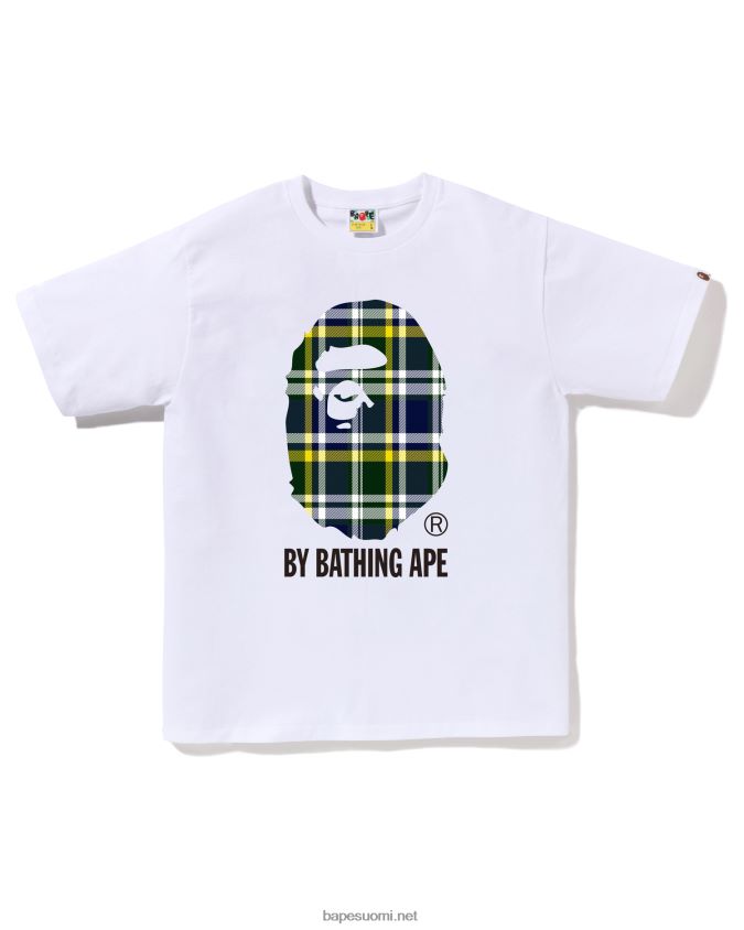 valkoinen miehet A Bathing Ape check t-paita 8HT2D8145