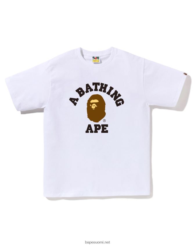 valkoinen miehet A Bathing Ape college tee 8HT2D8247