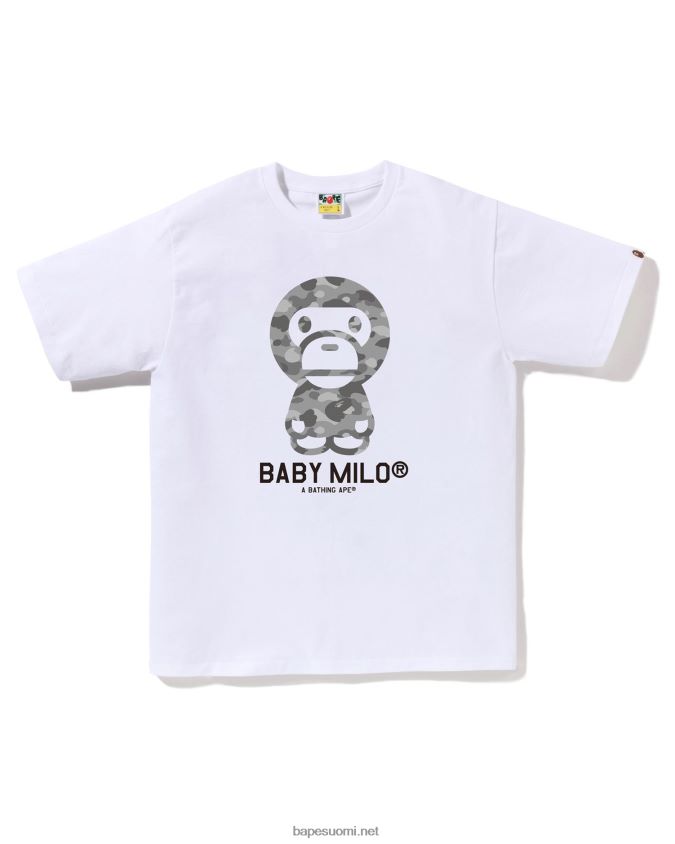 valkoinen miehet A Bathing Ape hunajakenno camo baby milo tee 8HT2D849