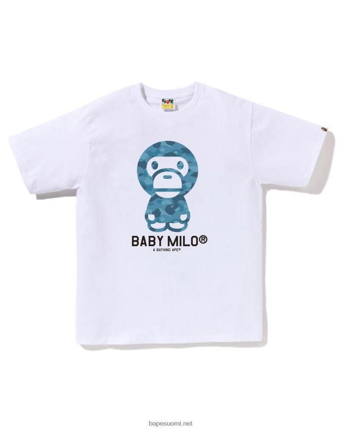 valkoinen miehet A Bathing Ape hunajakenno camo baby milo tee 8HT2D850