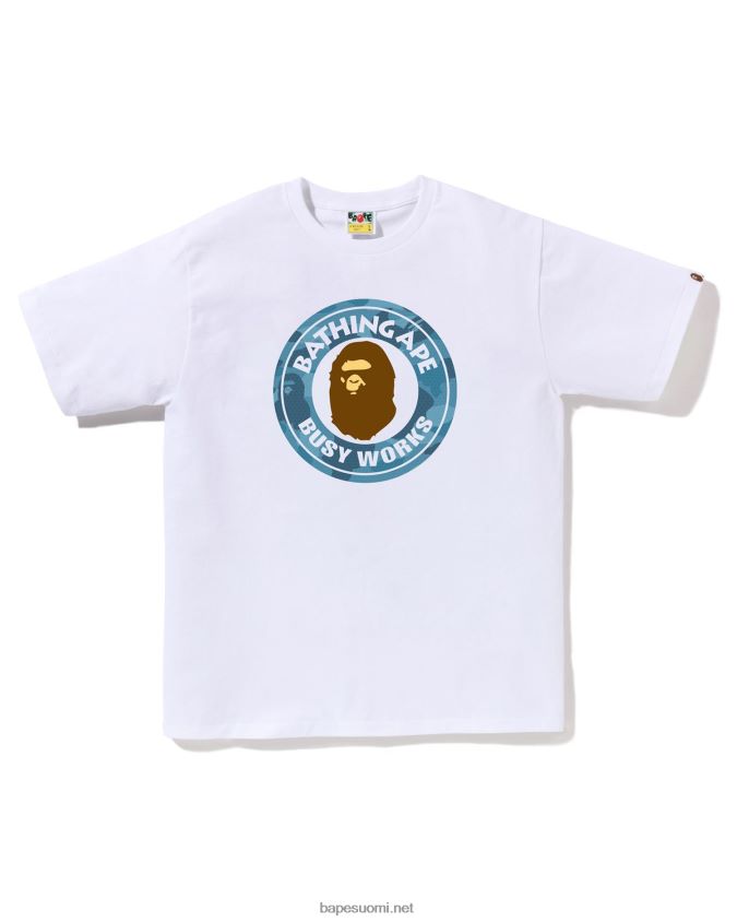 valkoinen miehet A Bathing Ape hunajakenno camo busy works t-paita 8HT2D868