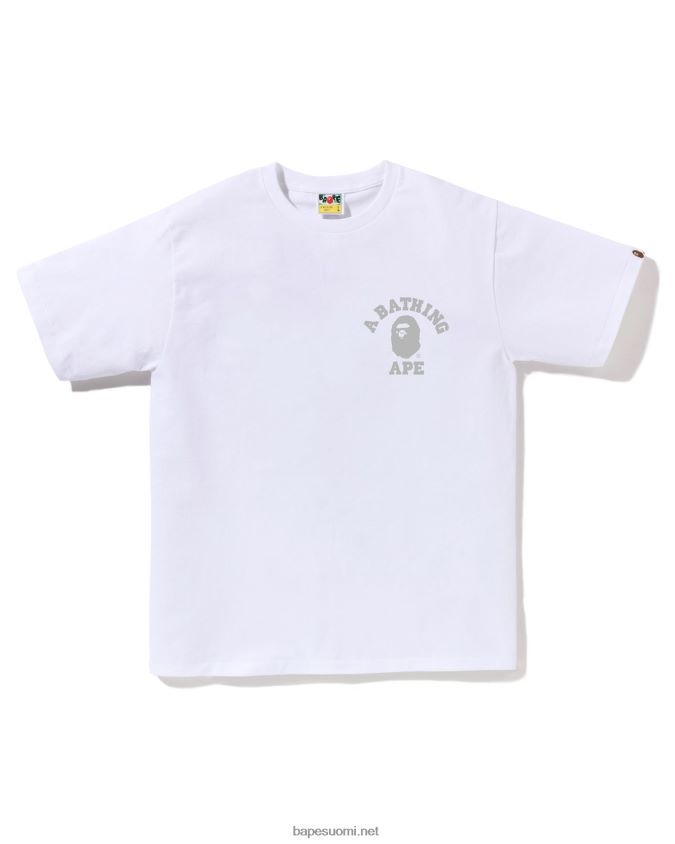 valkoinen miehet A Bathing Ape hunajakenno camo college ats tee 8HT2D8265