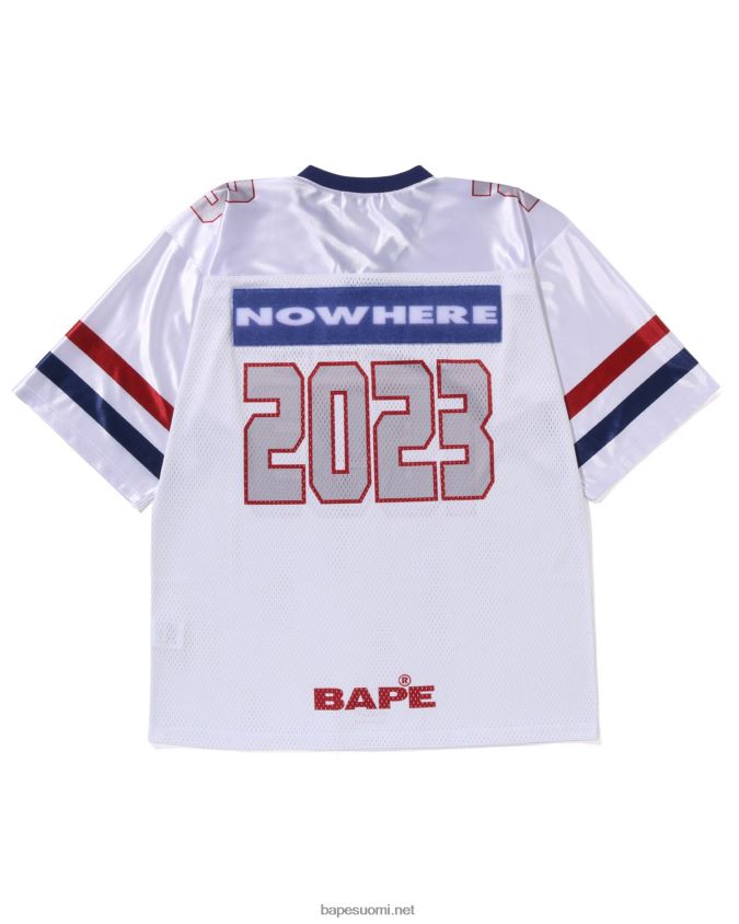 valkoinen miehet A Bathing Ape jalkapallopaita 8HT2D8170