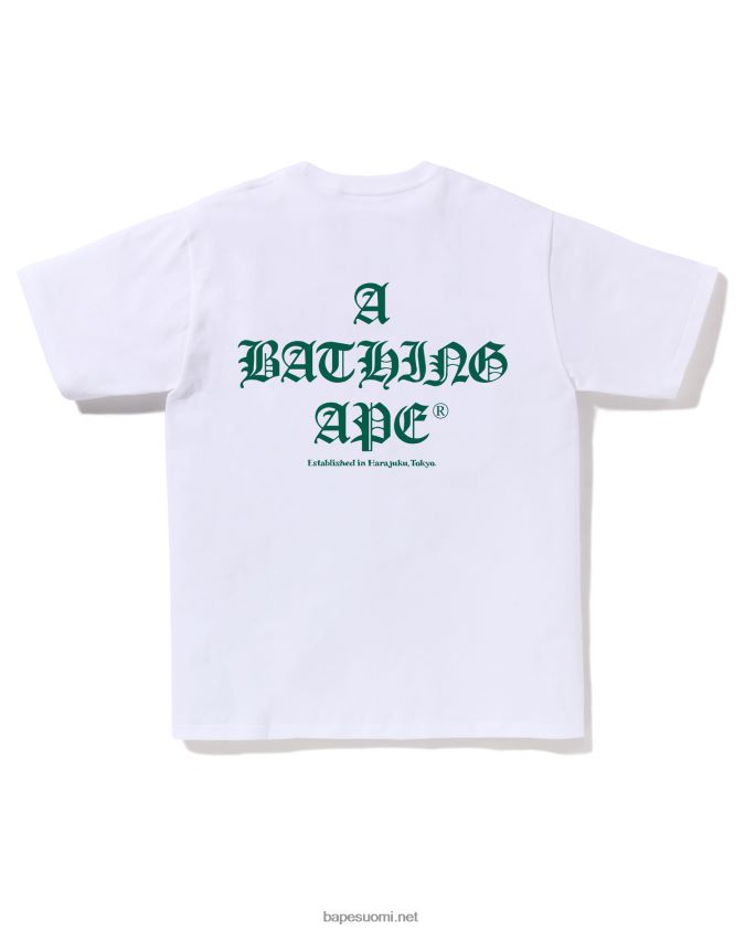 valkoinen miehet A Bathing Ape logo T-paita 8HT2D839
